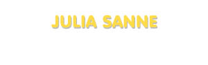 Der Vorname Julia Sanne